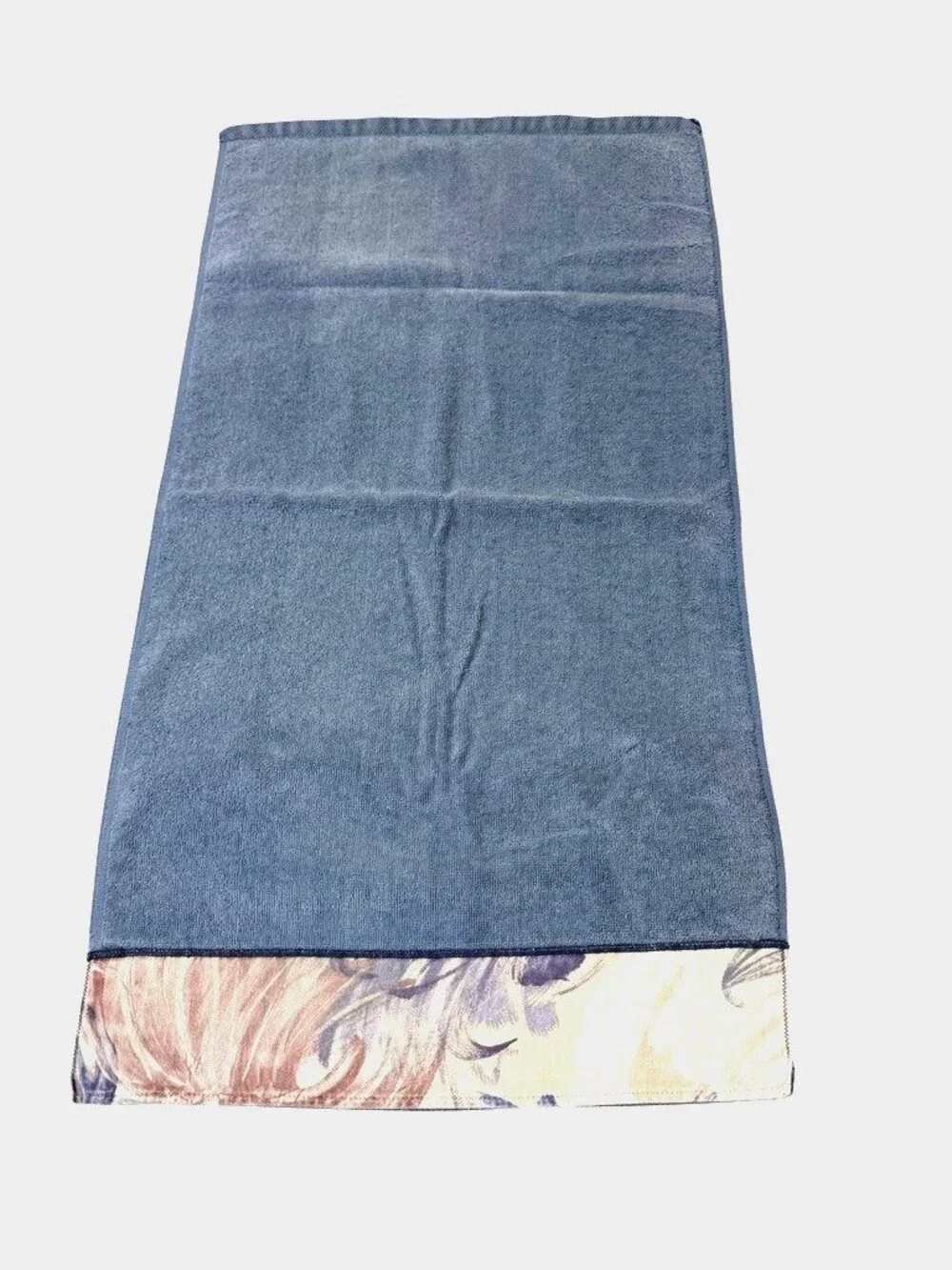 Fieldcrest Lustre Set 3 Hand Towel 2 Fingertip Towel Light Blue Cream Vtg READ